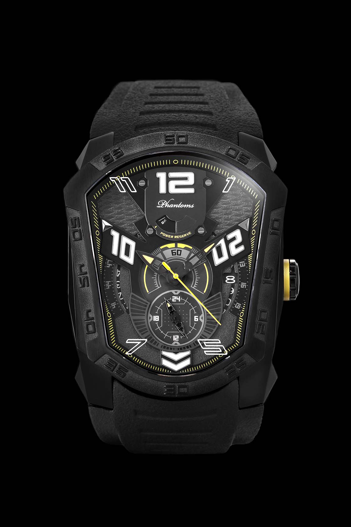 Sparklic Laser Series Japanese Miyota Automatic Watch, Phantoms Watch Tourbillon, Sporty Mechanical Watch For Men