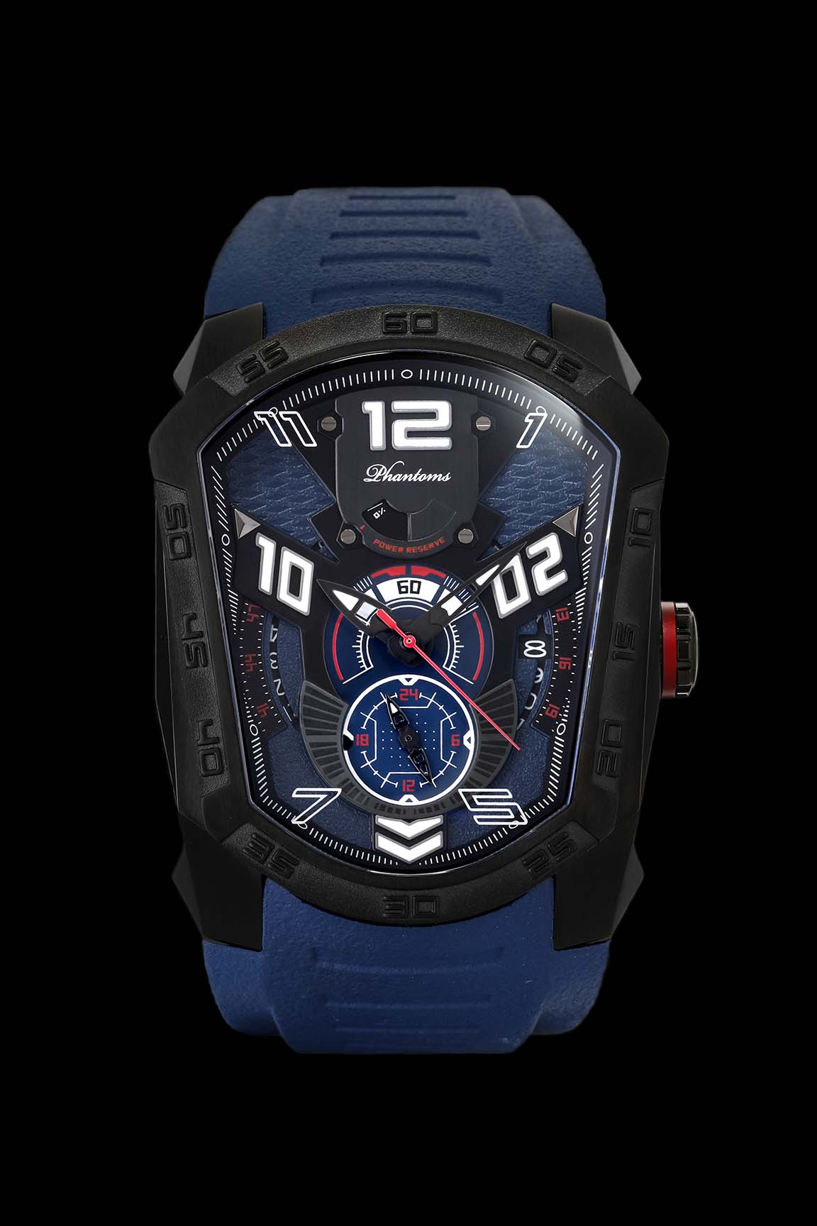 negatronic Laser Series Japanese Miyota Automatic Watch, Phantoms Watch Tourbillon, Sporty Mechanical Watch For Men