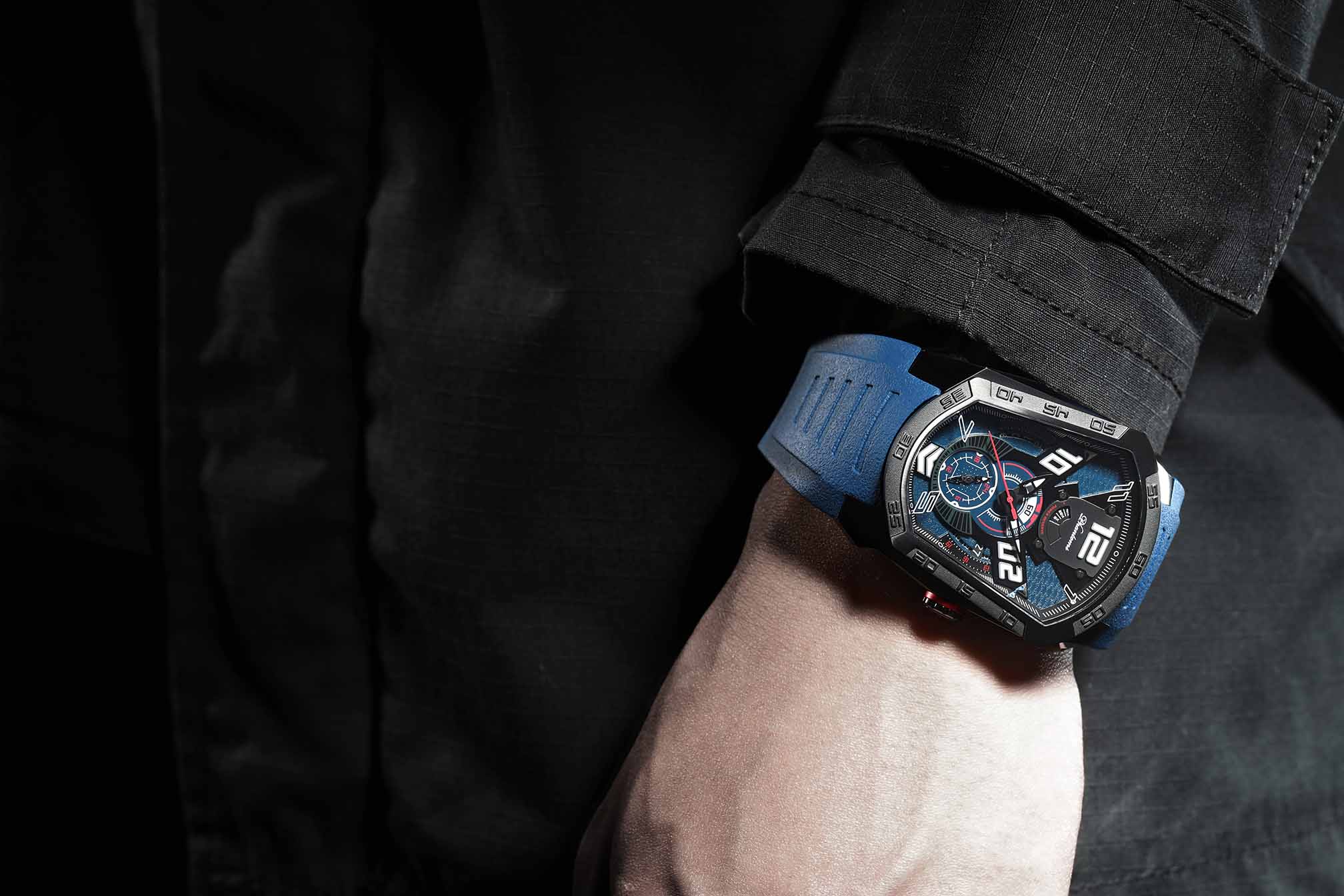 negatronic Laser Series Japanese Miyota Automatic Watch, Phantoms Watch Tourbillon, Sporty Mechanical Watch For Men