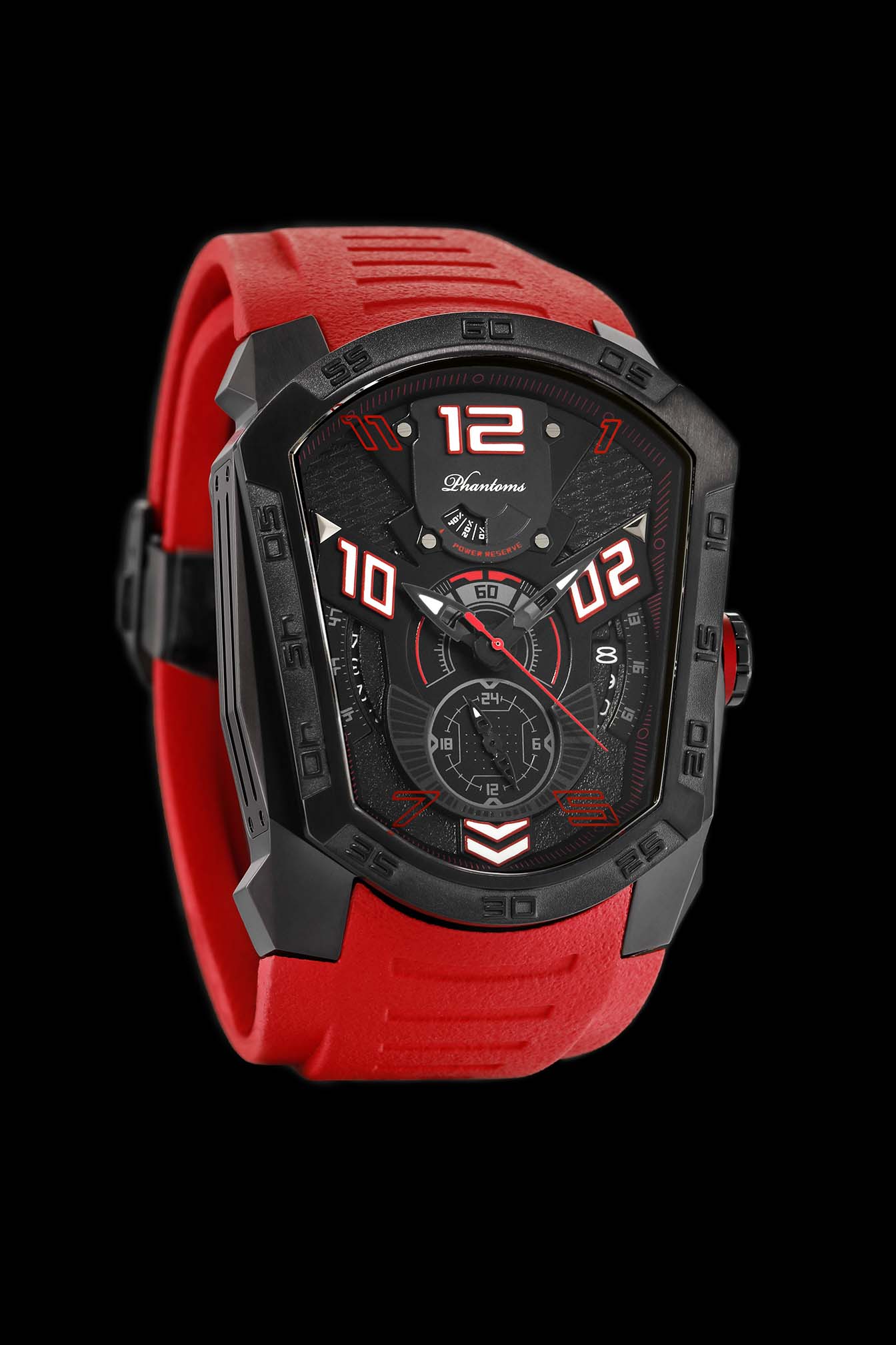 Flaming Laser Series Japanese Miyota Automatic Watch, Phantoms Watch Tourbillon, Sporty Mechanical Watch For Men